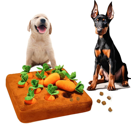 Cabeeskii Feeding Mats Dog Toys Carrot Snuffle Mat for Dogs Plush Puzzle Toys